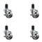 Service Caster 3'' Semi Steel Swivel 1-5/8'' Expanding Stem Caster Set with Brake, 4PK SCC-EX20S314-SSS-TLB-158-4 - alternate 1